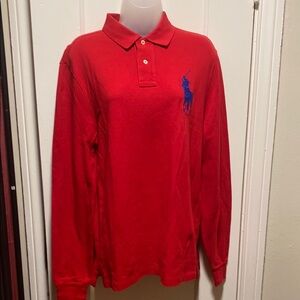 Polo by Ralph Lauren Men's Red Long Sleeve Shirt